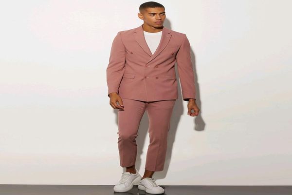 

2023 mens tuxedos double breasted suit for beast man peak lapel blazer jacket pants 2 piece formal costume homme suits5332512, Black;gray