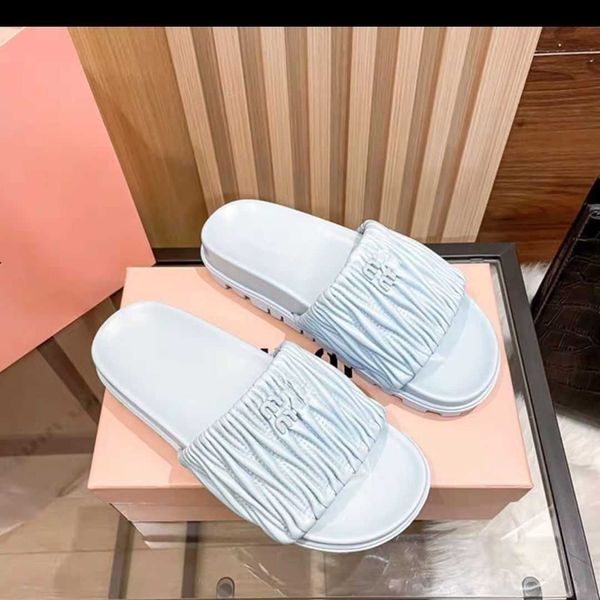 

beach shoes women slide designer sandals 2023 mius summer new thick sole lazy slippers wearing versatile casual on outside for 1 6ccy