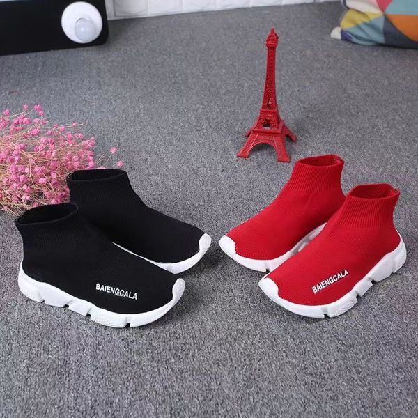 

shoes kids Paris speed High Sock Version Black Classic toddler trainers girls boys youth infants sneaker size 26-36, Pink