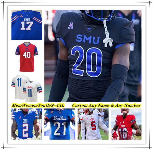 

Ncaa College SMU Mustangs Football Jersey Preston Stone Jaylan Knighton Eric Dickerson Isaiah Nwokobia Alexander Kilgore Moochie Dixon LJ Johnson Jr Hudson Wilson, Men white 1