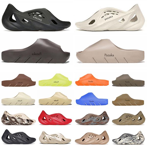 

Designer slides for men women slippers Onyx Azure Bone Granite Earth Brown Enflame Orange Flax Desrt Sand Vermilion mens fashion sandals summer outdoor shoes GAI