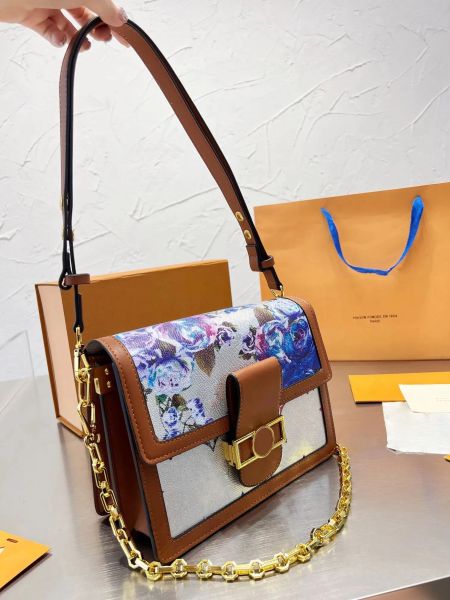 

5A High Quality Shoulder Bags DAUPHI NE Mini Handbags Crossbody Women Mens Wallets Luxurys Designer Genuine Leather Hobo Totes Messenger Bag Wallet Purses 25CM, Protective film