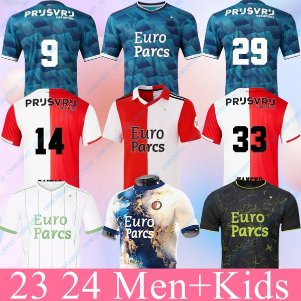 

23/24 Feyenoords Soccer Jerseys Fourth GIMENEZ 4th Voetbal Kids Kit 2023/2024 Football Shirt Home Away AYASE STEMGS Maillot TIMBER DILROSUN HANCKO Paixao, Ivory