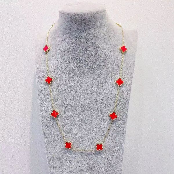 

Van clover Ten-flower Four Leaf Clover Luxury Designer Jewelry Fashion Women Flower Necklace Valentine's Day Birthday Gift