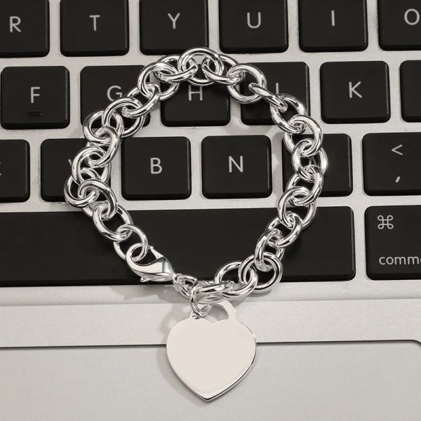 

Designer 100% Sterling Sier Classic Key Heart Bracelet Gift Exquisite Wedding Women's Bracelet Jewelry Gift