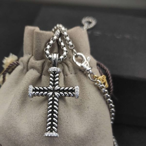 

Men Style Chain Necklace Necklaces Pendants Classic Women Diamond Dy Vintage Pendant Hip Jewelry Cross Hop length 50cm High quality DY jewelry accessories giftsSDW