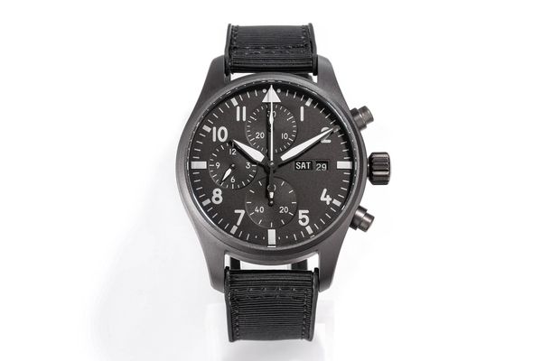 

Pilots new High quality watch Designer watch Luxury mens watch self-winding mechanical movement case with sandblast matte finish size 41, Black