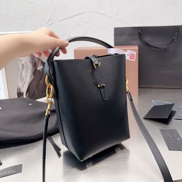 

Designer Bag Luxury 2-in-1 Handbag Purse Woman Real Leather bucket Bag LE37 Gold Hook Buckle Bright-Faced Cow Leather Shoulder Tote Fashion Crossbody Bags Wallet