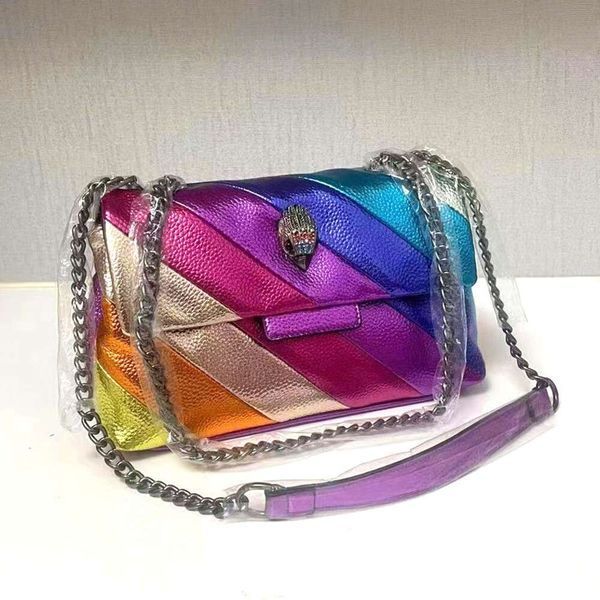 

Kurt Geiger Bag Mini Kensington Love Heart Shoulder Bags Chain Handbag Women Rainbow