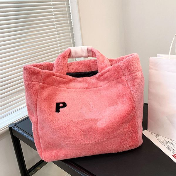 

designer bag handbag Winter Plush tote bag P letter shoulder bag Office Bag High Quality Classic Woman Bags Retro Ladies Luxurious Bag