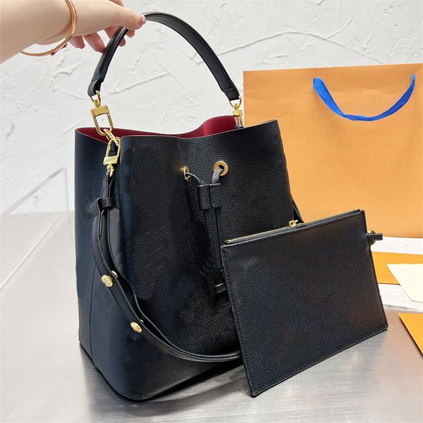 Designer Bag Luxury Tote Bags Neonoe Women Bucket Bag Classic embossed Handbags Purse Female Floral Printed Leather Totes Messenger Crossbody Shoulder Bags Wallet