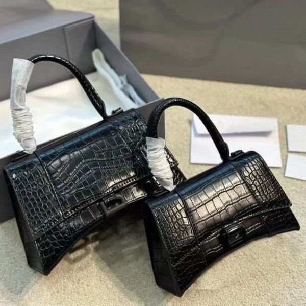 

2023 BB Handbag Shopping Bags Shoulder Bag Leather Hourglass Bag Multi-color crocodile print purse classic diagonal Span handbag, #1 20cm