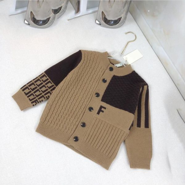 

Spring Autumn Kids Brand Cardigan Letters Printed Children Knitted Sweaters Boys Girls Sweatshirts Jackets Child Outwear 3-12 Years, As picture