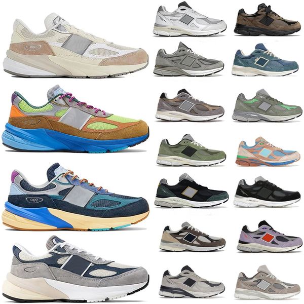 

NEW OG 9060 Running Shoes Cherry Blossom Team Forest Green Blue Haze Sea Salt Bricks Wood Rain Cloud Grey 990 Mens Women Trainers Sneakers, Light tan