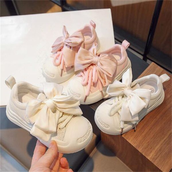 

Autumn New Style Kids Athletic Shoe Cute Bow Girl Baby Sneakers Outdoor Children Sports Shoes White Skateboarding Shoes