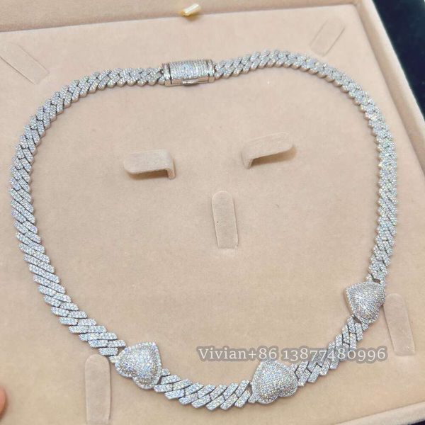 

8Mm Women Fashion Necklace Fine Jewelry Sier Vvs Moissanite Hip Hop Iced Out Jewelry Cuban Link Chain
