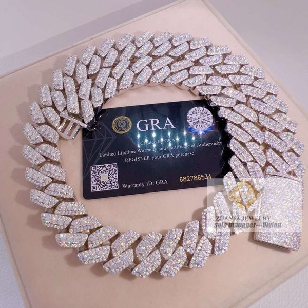 

Popular Wholesale Sterling Sier Pendants Vvs Moissanite Cuban Link Chain