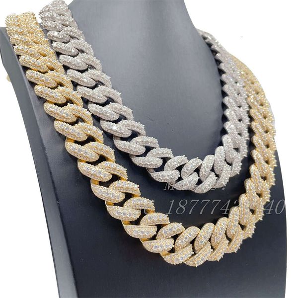 

20Mm Width S With Vvs Moissanite Diamond Custom Moissanite Cuban Necklace Icedout Cuban Chain 20Mm Factory Price