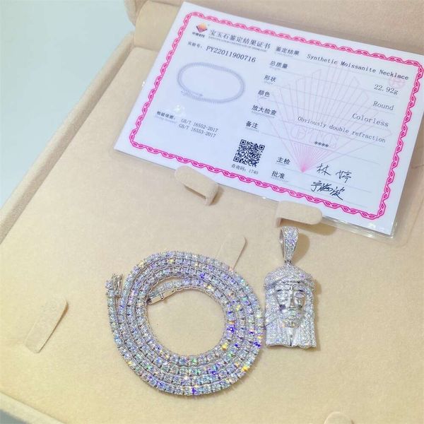 

Factory Direct Sale Iced Out Jewelry 10K Solid Goold 3Mm 20Inch Bling Moissanite Custom Tennis Chain Necklace