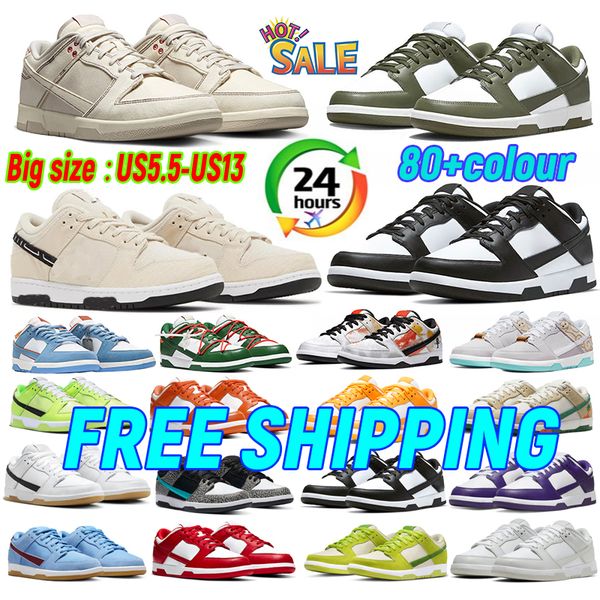 

Big Size Men Women Shoes Flat Sneakers Lows Panda White Black Grey Fog Triple Pink University Blue Red Active Fuchsia Wolf Grey Albino & Preto x Low Casual Trainers GAI, #36