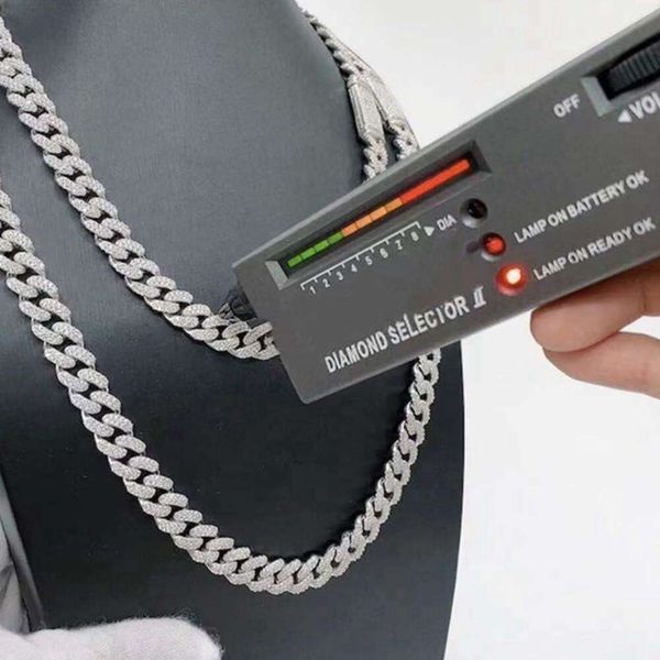 

All Moissanite Cuban Hip Hop Bracelet For Men 10Mm Full Diamond With Gra Sterling Sier Teen Girls Chain Necklace