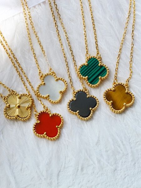 

High version plated 18K rose gold red agate four-leaf clover bracelet womens five white Fritillaria non fade light luxury bracelet