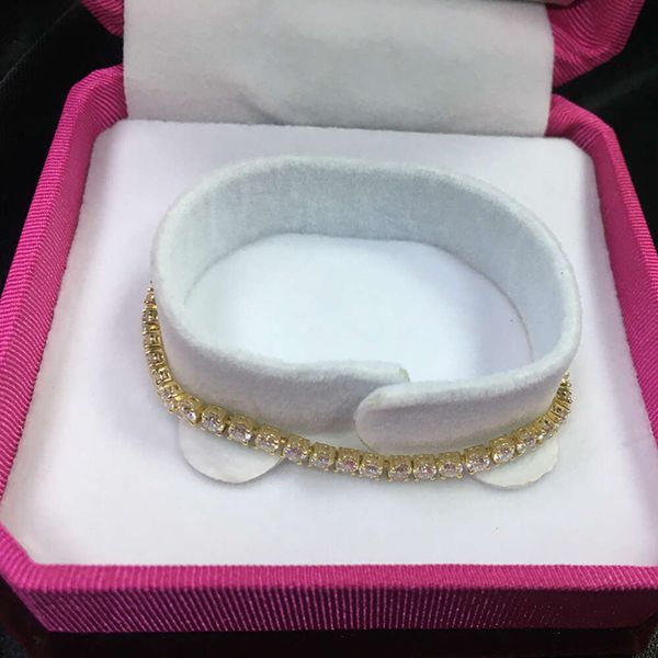 

Yu Ying Hip- Hop Jewelry Custom Make Really 18 k Gold Tennis Bracelet Moissanite 3 Mm Mensiced Out Tennis Chain