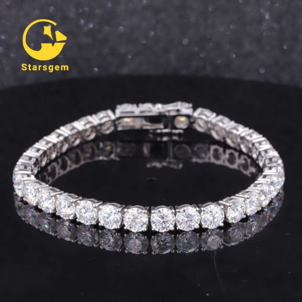 

Starsgem Demi 3mm 4mm 5mm White d Color Moissanite Diamond 10k 14k Gold Tennis Bracelet with Group Order Low Price