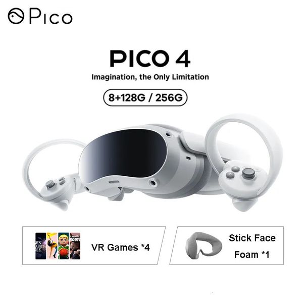 

Glasses 3D Pico 4 VR Headset All in One Virtual Reality 8 128G 512G Smart 4K Display Games Helmet for Metaverse Stream 231007 12G K