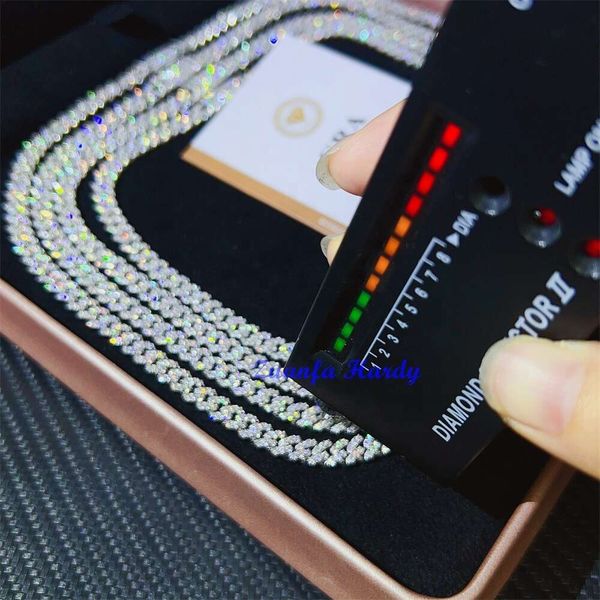 

Custom Hip Hop Jewelry 6.5Mm 16 18 20 22 Inches Cuban Link Necklace Vvs Gra Certified Moissanite Cuban Chain