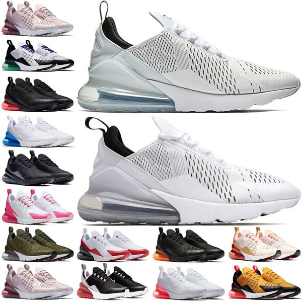 

270 270s Triple White Unc Mens Running Shoes Volt Black Anthracite Barely Rose Habanero Red Blue Grape Tiger Olive Trainers Sports Sneakers 36-45