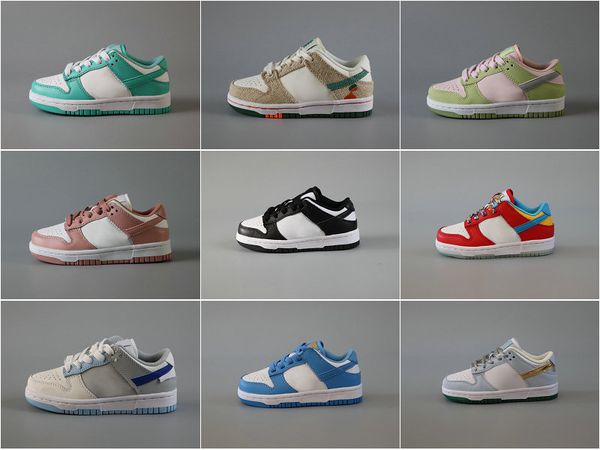 

77Color ASH New Designer Kid Shoes For Boy Girl Sports Black White Low Cows Trainers Boys and Girls Athletic Outdoor Kids Sneakers Size 26-35, Bm