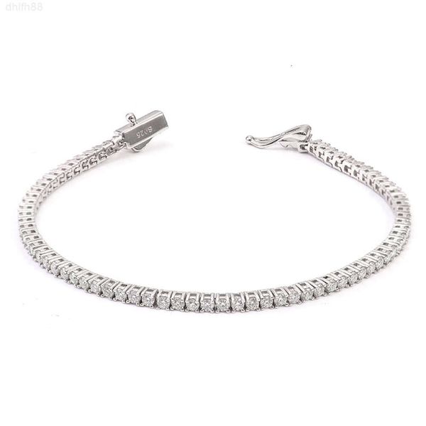 

Hip Hop Iced Out Chain Pass Diamond Tester Gra 925 Sterling Silver Def 5mm 6/7/8 Inches Moissanite Diamond Tennis Mens Bracelet
