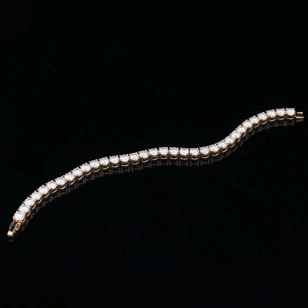 

Gra Certified Def Color 4mm Moissanite Diamond Tennis Bracelet Prong Setting 18k/14k/silver Available Choice