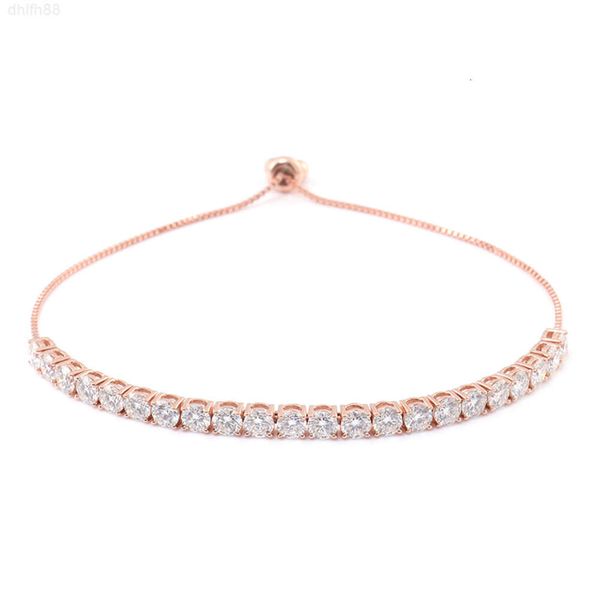 

2-6.5 Mm Round Colorless Moissanite Tennis Box Lock Solid 10k/14k/18k White Gold Wedding Bridal Set