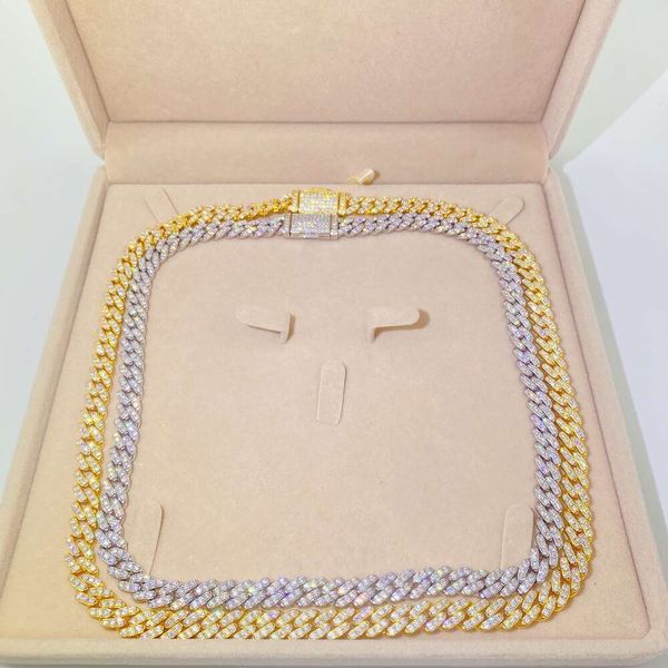 

High Quality Wholesale Iced Out Diamond Hip Hop Mens Cuban Link Necklace Moissanite 8Mm Cuban Chain