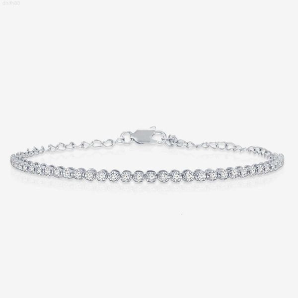 

34pcs Round Lab Diamond 0.015carat Each Def Women 10k White Tennis Bracelet 3.25inches Eternity Tennis Bracelet