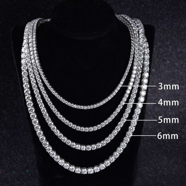 

Starsgem Moissanite Diamond Setting Very Shining 3mm 4mm 5mm 6mm Moissanite Tennis Necklace for Gift