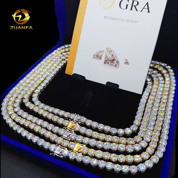 

Hip Hop Jewelry Pass Diamond Tester 6.5mm Vvs Moissanite Tennis Chain Hip Hop Chains for Men and Women