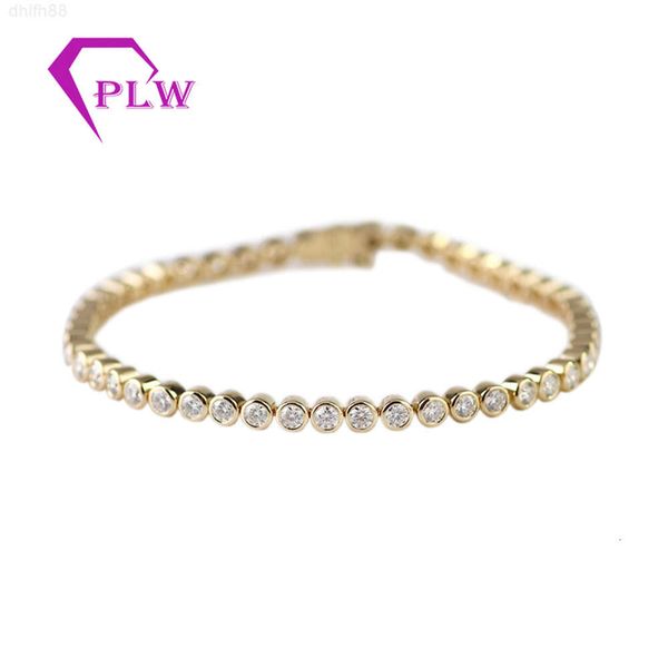 

14k White Gold 2mm Round Cut Moissanite Tennis Bracelet