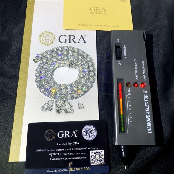 

Mens Chains 925 Silver Iced Out 2mm 3mm 4mm 5mm 6.5mm 7mm 7.5mm 8mm Vvs Moissanite Tennis Chain Hip Hop Fine Jewelry