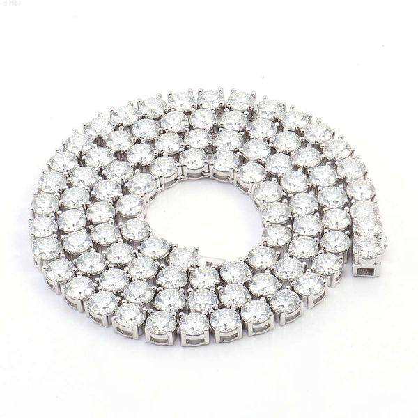 

Luxury Iced Out Fashion Trendy Hip Hop Style Rapper Charm Moissanite Jewelry Diamond Studded Cluster Silver Gold Tennis Chain