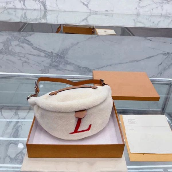 

Designer belt bag Teddy Bear Women's Chest Bag Plush bag Original clutch purse handbag