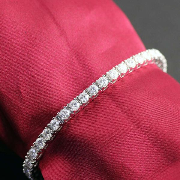

Wholesale Gemstone Jewelry Chain Link 1carat Round Moissanite Diamond Tennis Bracelet for Women