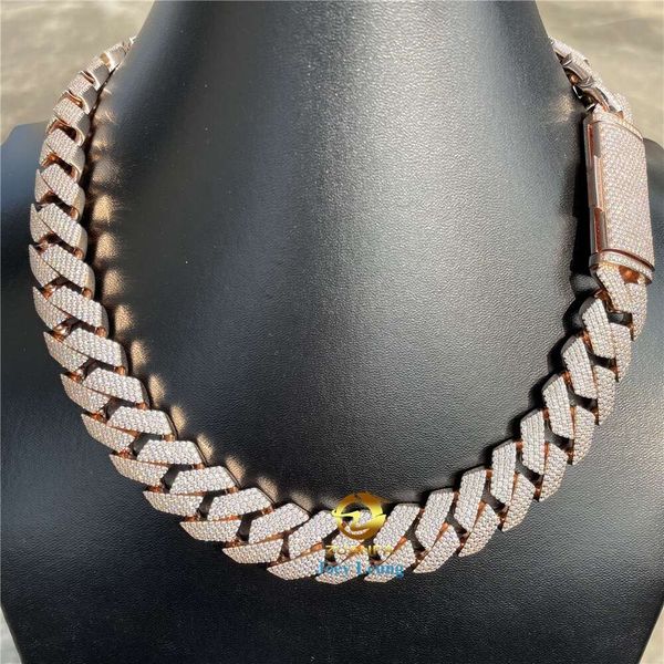 

Pass Diamond Tester 18Mm Sier Mens Vvs Moissanite Diamond Iced Out Miami Cuban Link Chain Initial Necklace Hip Hop Jewelry