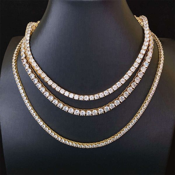 

High Quality Wholesale Price 925 Silver Vvs Moissanite Tennis Necklace Bracelet Men Women 18 Inch 3mm Tennis Chain