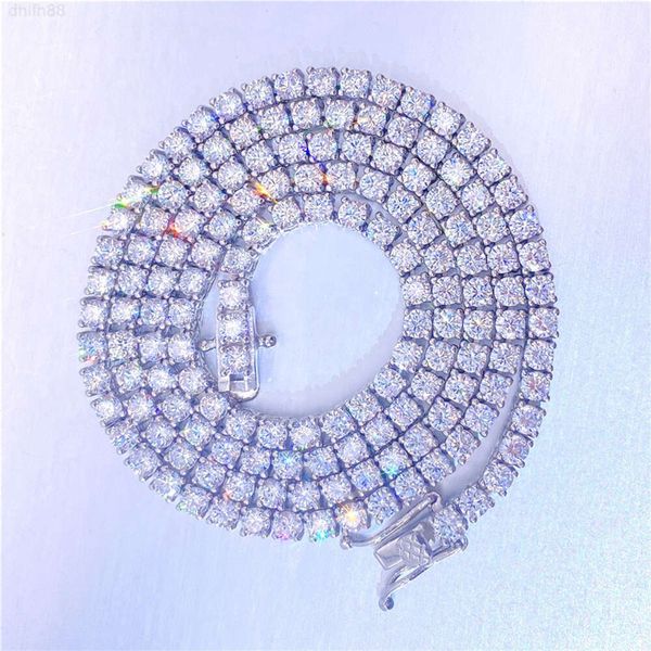 

Custom Pass Diamond Tester 3mm 4mm Luxury Diamond Moissanite Vvs Tennis Chain