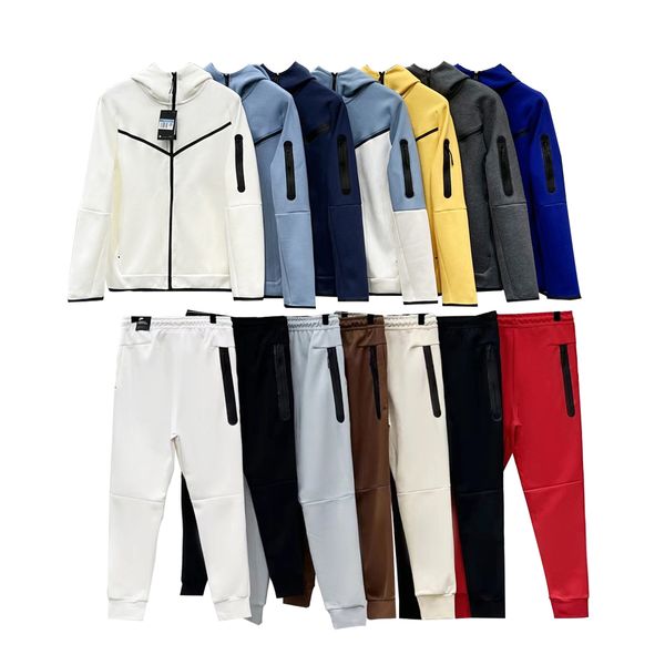 

men's tracksuit tech fleece tuta uomo tracksuits hoodie Europe American basketball football rugby two-piece with women's long sleeve hoodie jacket, 21