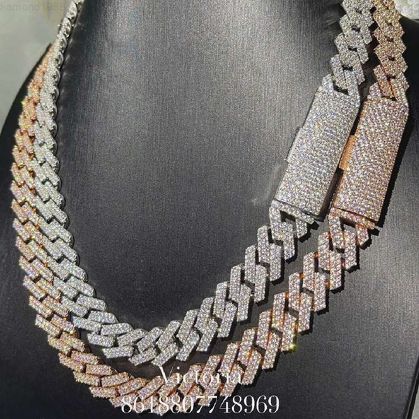 

Hot Sell 13mm Iced Out Miami Cuban Link Hip Hop Vvs Moissanite Cuban