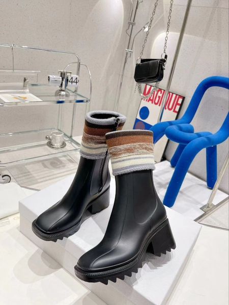 

ss24 women's boots PVC high heel rain boots series four seasons rainy season trend the most fashionable to wear series classic leather boots style boots, #8